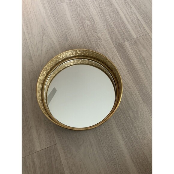 Gold Mirrored Tray Unique decor piece - Picture 1 of 3